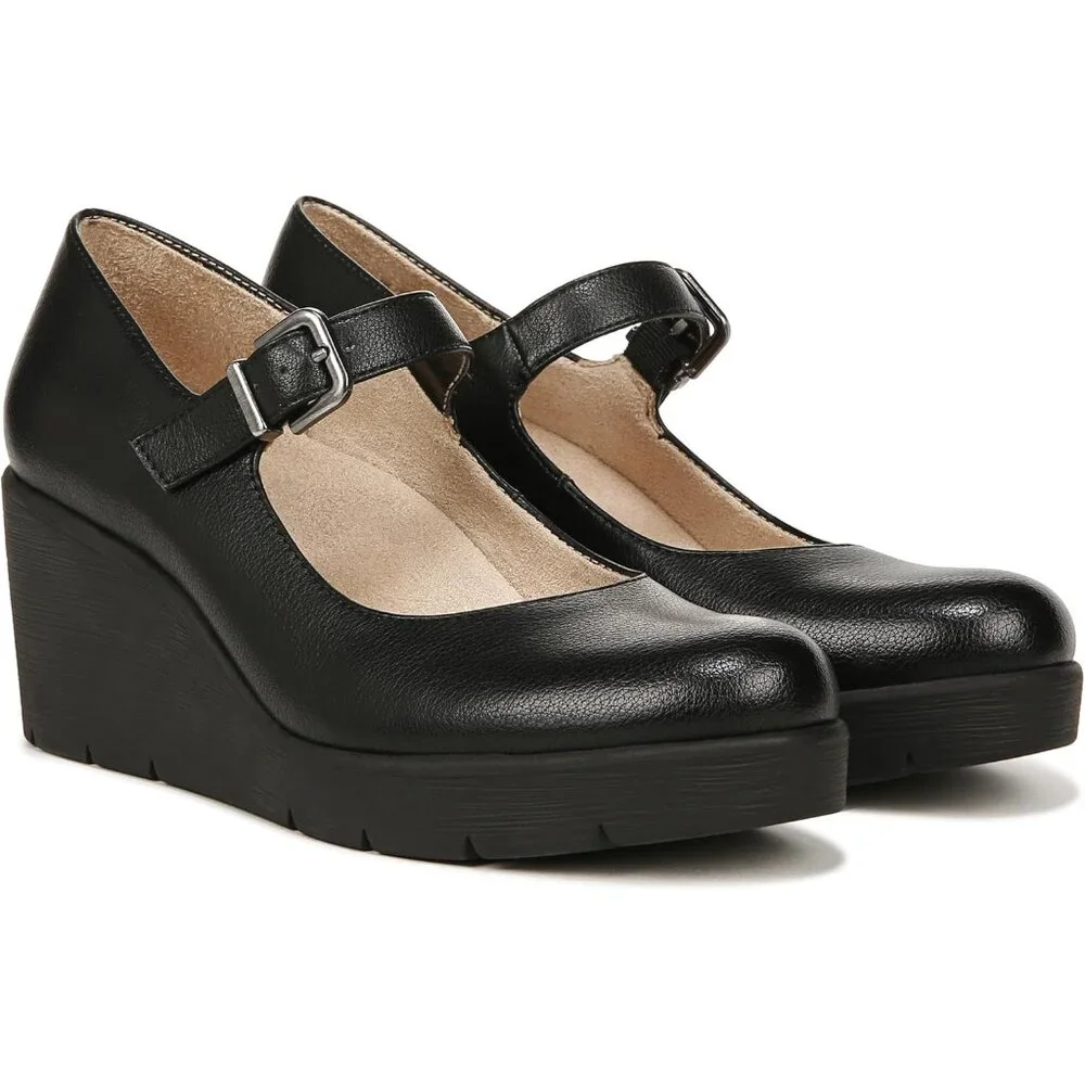 Women's Soul Adore Casual Wedge - Mary Jane Style, Size 9 in Elegant Black - Picture 7 of 9